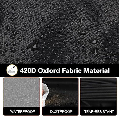 Saking Rectangular Fire Pit Cover, Waterproof Windproof Anti-UV Heavy Duty Cover for Gas Fire Table Furniture - 42 x 24 x 24 inch