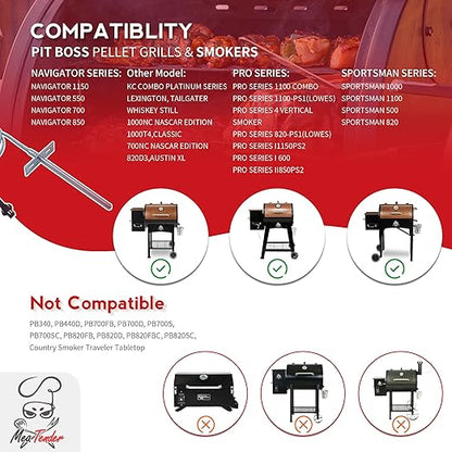 RTD Probe Sensor Replacement for Pit Boss Grill and Smoker, Internal Grill Probe Replacement for PB1000XL-025-R00 V2 (70123-AMP), Ambient Temperature Probe for Pit Boss