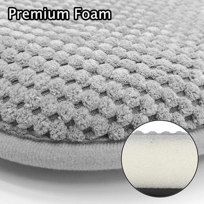 Silver Grey Kitchen Dining Chairs Cushions Set of 4 Non Slip Foam Patio Seat Cushions Washable Soft Thick Pads Large Wooden Metal Tapered Chair Cushions,17" x 15"