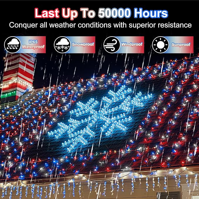 750 LED 240FT Christmas String Lights Outdoor, 12 Pro Modes with Timer | with Memory & Brightness, Plug-in Waterproof Dark Green Wire Twinkle Light for Xmas Yard Tree Wedding Decor Red White Blue