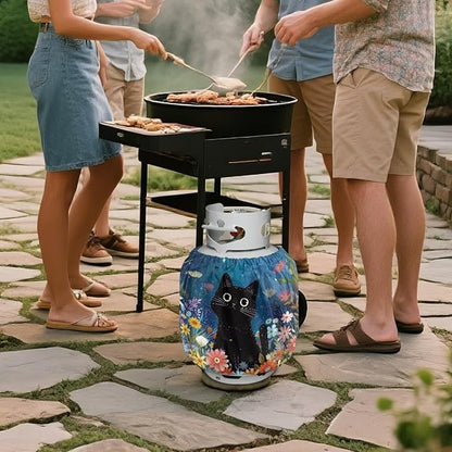 American Flag 20 lb Propane Tank Cover Protective Propane Tank Blanket for Grill, Travel Trailer RV, and Outdoor Use Windproof Weatherproof