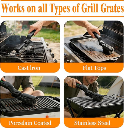 Electric BBQ Grill Brush for Outdoor, Electric BBQ Grill Cleaner with 3-Speed and Adjustable Angle, Rechargeable Grill Cleaning Brush for Barbecue Grates