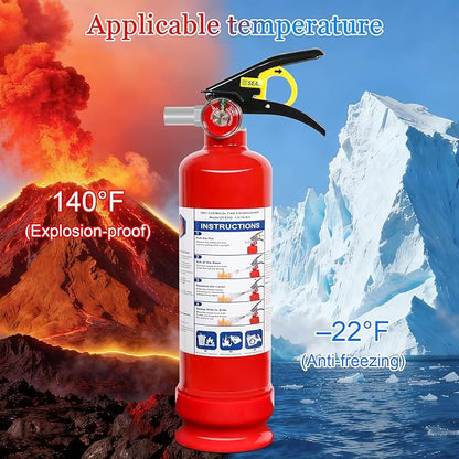 6 Pack ABC Dry Chemical Fire Extinguishers with Mount, 2.5 lb 1A:10B:C Rating for Home, Vehicle, Boat, Quick Release Handle, Compact & Portable Dry Powder Extinguisher