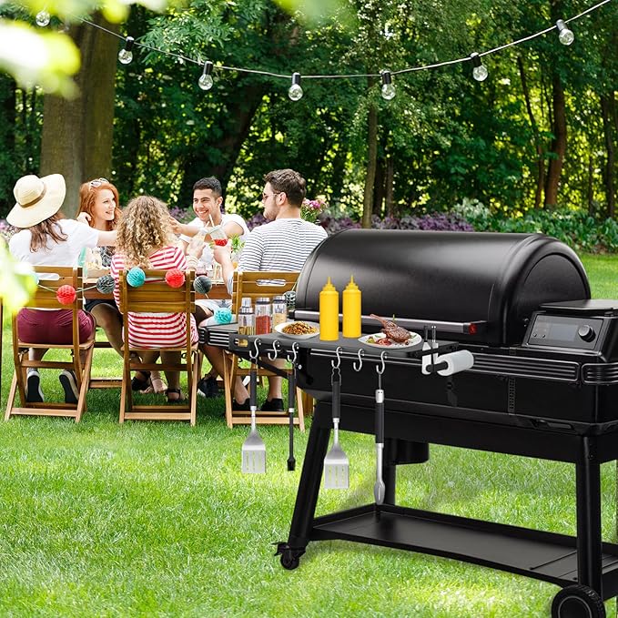 Folding Shelf for Traeger Ironwood, Ironwood XL, Timberline, Timberline XL, Grill Accessories with P.A.L. Pop-and-Lock Folding Shelf for Traeger Timberline Replacement for BAC604 Fold Shelf, 22" x 12"