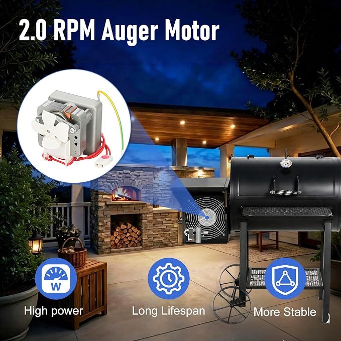 Auger Motor,Grill Induction Fan Kit, Fire Burn Pot and Hot Rod Ignitor,Traeger Parts Replacement Traeger Grill Parts for Pit Boss Grill Parts and Auger Motor Traeger Grill for BBQ Traeger Fan Kit