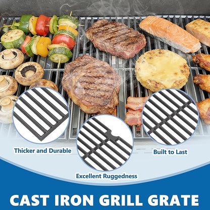 SafBbcue Grill Replacement Parts for Nexgrill 6 Burner 720-0896B 720-0896 720-0898, Cooking Grates and Heat Plates for Nexgrill Deluxe 6 Burner Gas Grill 720-0896E 730-0896 720-0896B Replacement Parts