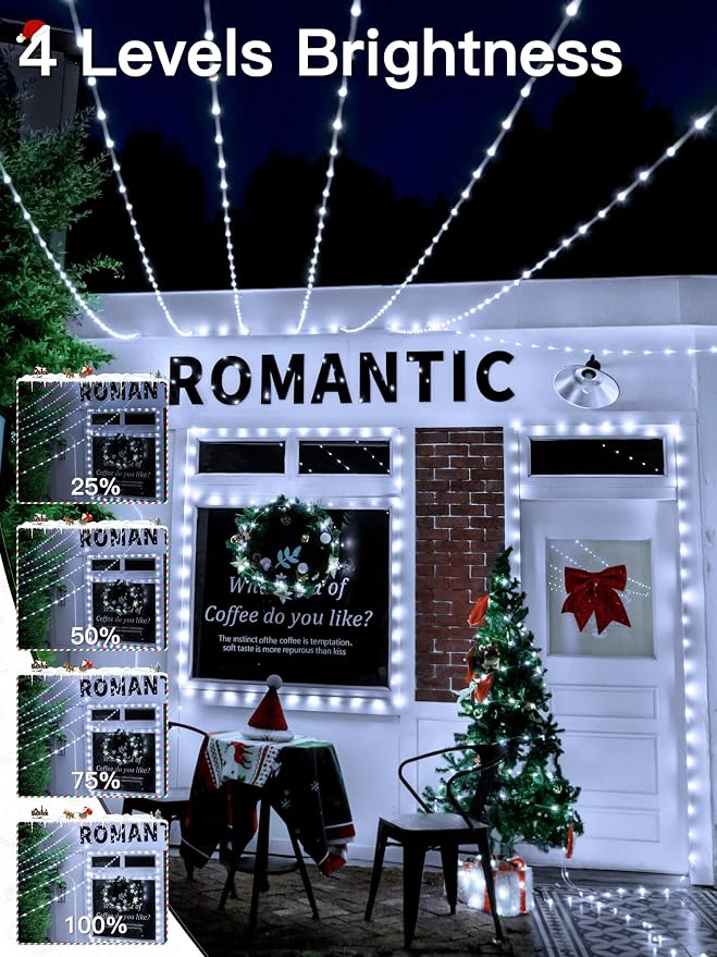Christmas Lights Outdoor, 1000LED 328FT Christmas Tree Lights IP67 Waterproof, Plug in Fairy Lights with Remote 8 Modes Timer, Xmas Light for Outside Indoor House Holiday Decor(Cool White)