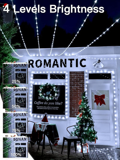 Christmas Lights Outdoor, 1000LED 328FT Christmas Tree Lights IP67 Waterproof, Plug in Fairy Lights with Remote 8 Modes Timer, Xmas Light for Outside Indoor House Holiday Decor(Cool White)