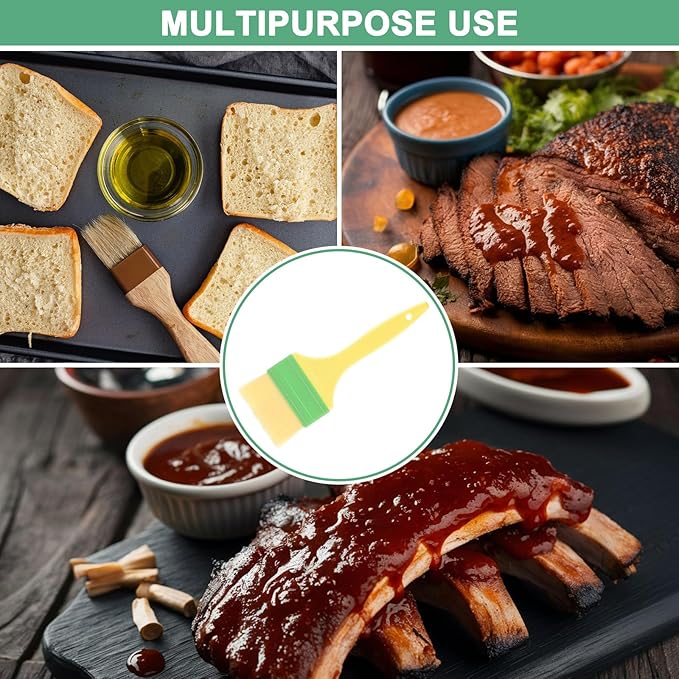 M METERXITY 2-Pack Pastry Brush, Soft Basting Baking BBQ Oil Brush for Cooking/Barbecue/Kitchen [3"]