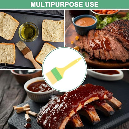 M METERXITY 2-Pack Pastry Brush, Soft Basting Baking BBQ Oil Brush for Cooking/Barbecue/Kitchen [3"]
