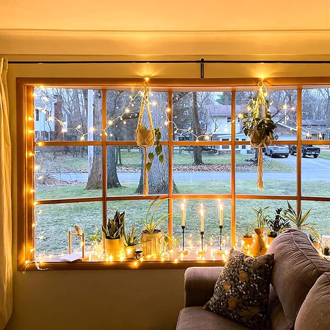 JMEXSUSS 99Ft Christmas Lights for Bedroom, 300 LED String Lights Indoor | Twinkle Lights Outdoor Waterproof Clear Wire, 8 Modes Classroom Lights Plug in for Christmas Tree Bedroom Xmas Decor