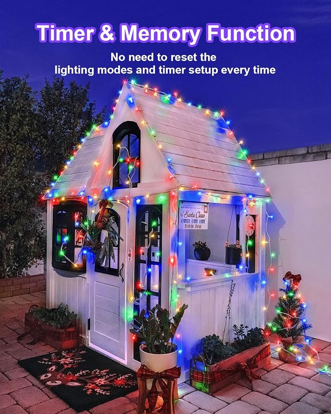 355FT Multicolor Christmas Lights Outdoor,900 LED Extra Long String Lights Waterproof Timer & Memory 8 Modes Dimmable Plug in Fairy Lights for Tree Patry Holiday Indoor Decorations