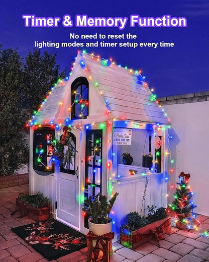 355FT Multicolor Christmas Lights Outdoor,900 LED Extra Long String Lights Waterproof Timer & Memory 8 Modes Dimmable Plug in Fairy Lights for Tree Patry Holiday Indoor Decorations