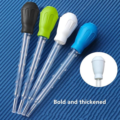 Turkey Baster for Cooking, 30ml 1 oz Turkey Oil Suction Tube with Scale, Clear Barbecue Turkey Baster Large Meat and Poultry Basters, Portable Safe Tools for Kitchen BBQ Daily Cooking, White