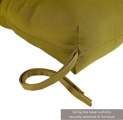 Greendale Home Fashions Outdoor 44 x 22-inch High Back Chair Cushion, Set of 2, Lime 2 Count