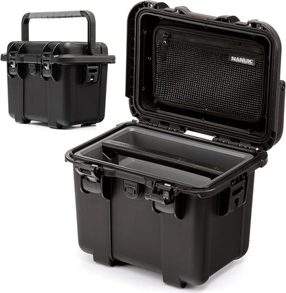 NANUK Trail 10-11.2L (3-Gallon) Waterproof Storage Box – Modular & Compact Cargo Case for Camping, Fishing, Hunting & Outdoor Storage – Dustproof and Impact Resistant (12.9” x 9.7” x 10.3”) – Black