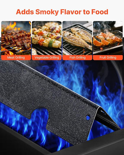 VEVOR Flavorizer Bars, 17 inch Grill Replacement Part, for Weber Genesis ll 310 315 335 340, E/S 325s, ES/SX 325s, E/S 335, EX/SX/EPX-335 Grills, Porcelain-enameled Steel Thicker Heat Plate, 5 Pack