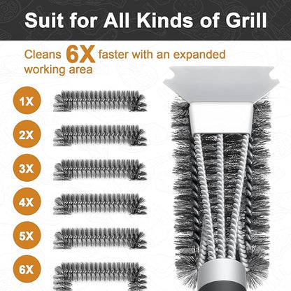 Grill Brush Outdoor Grill - Safe Barbecue Brush Cleaning Brush