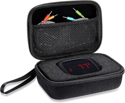 Inkbird Thermometer Carrying Case for IBT-4XS,IBT-4XC,IBBQ-4T,Hard EVA Protective Case for ThermoPro/Soraken/Weber Thermometer,Small Electronics Organizer for Anker/RAVPower Power Bank,6.7*4.7*3 Inch