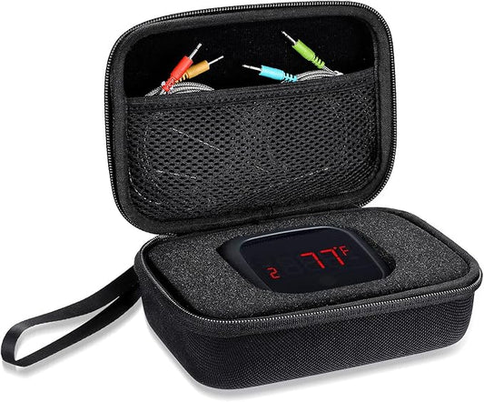 Inkbird Thermometer Carrying Case for IBT-4XS,IBT-4XC,IBBQ-4T,Hard EVA Protective Case for ThermoPro/Soraken/Weber Thermometer,Small Electronics Organizer for Anker/RAVPower Power Bank,6.7*4.7*3 Inch