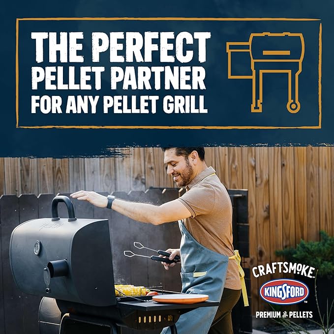 Kingsford Craftsmoke Premium Grilling Wood Pellets, Hickory BBQ Pellets for Grilling, 100% Natural Hardwood, 20 pounds
