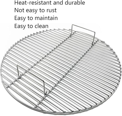 24" Round Grates for BGE, Big Green Egg XL, Weber Summit E6 S6 Kamado Joe Pro Joe Big Joe I, II III Smokers 24" Charcoal Grill and Firering, Outdoor BBQ, Fire Pit Camping, Picnics Cooking Grid