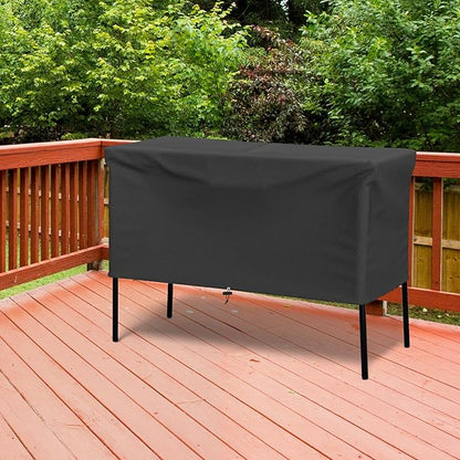 SHINESTAR Patio Cover for Camp Chef 2 Burner Stove, Also Fit Gas One B-5000 and More, Heavy Duty & Waterproof, 32.25W x 16D x 21.6H, Black
