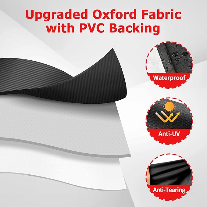iCOVER 55 Inch Grill Cover, BBQ Grill Cover for Outdoor Grill, Anti-UV & Fade Resistant Gas Grill Cover, Waterproof Barbecue Grill Covers for Weber, Char-Broil, Nexgrill and More Grills.