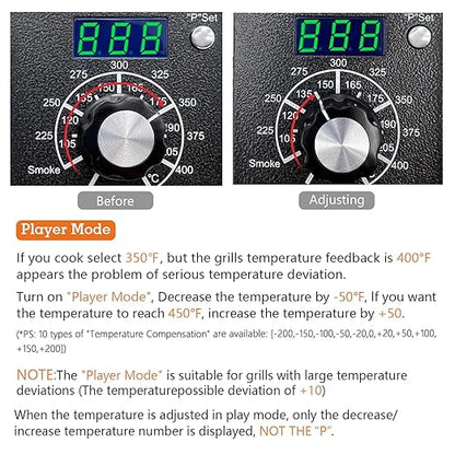 Upgraded Digital Thermostat Controller Kit Replacement for Traeger Wood Pellet Grills, with Temperature Probe Sensor