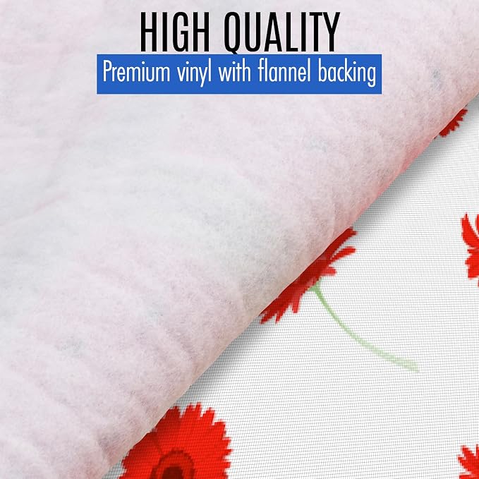 Premium Picnic Table Cover with Bench Covers Vinyl Fitted picnic table covers with Elastic RV Camping Accessories and Camper must haves Waterproof (Summer Flowers, 72 x 30 (6ft) with skewers