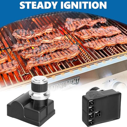 SafBbcue 13478 24633 Grill Igniter Replacement for Monument Grills - Replacement Pulse Igniter with Ignition Button, Corrosion Resistant Easy Install