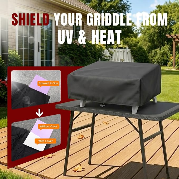 SHINESTAR 24 Inch Grill Cover for Cuisinart CGG-306, BBQ Grill Cover for Royal Gourmet 24" Griddle, Grill Cover for Outdoor Grill, Pit Boss 75275 & PB336GS and Most 2-Burner Portable