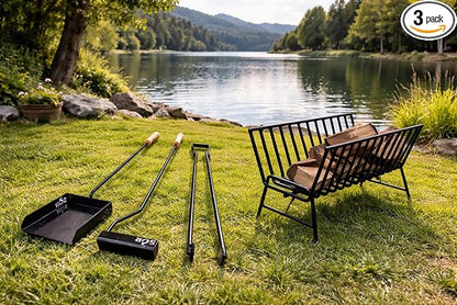 Argentine grill asado brasero parrilla iron.Premium Brasero + BARBECUE KIT (Shovel, Poker and Tongs) - Sor Pampa Grill