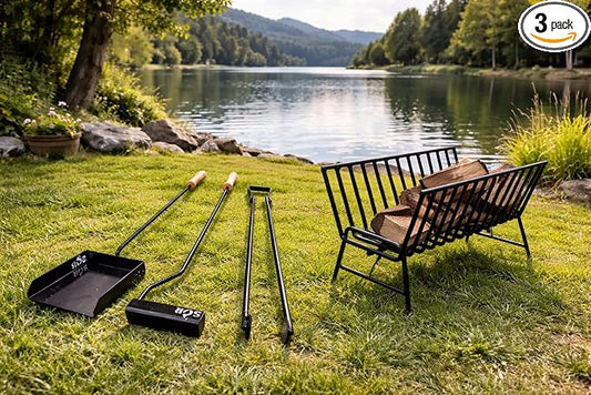 Argentine grill asado brasero parrilla iron.Premium Brasero + BARBECUE KIT (Shovel, Poker and Tongs) - Sor Pampa Grill