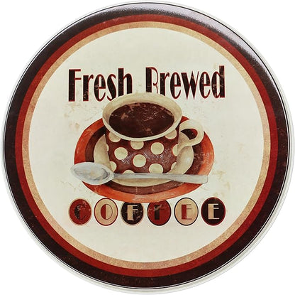 Reston Lloyd, Burner Covers For Electric Stovetop, Decorative Lightweight Tin Covers, Set of 4 (2-8 inch & 2-10 inch), Conceals Messy Drip Pans, Coffee