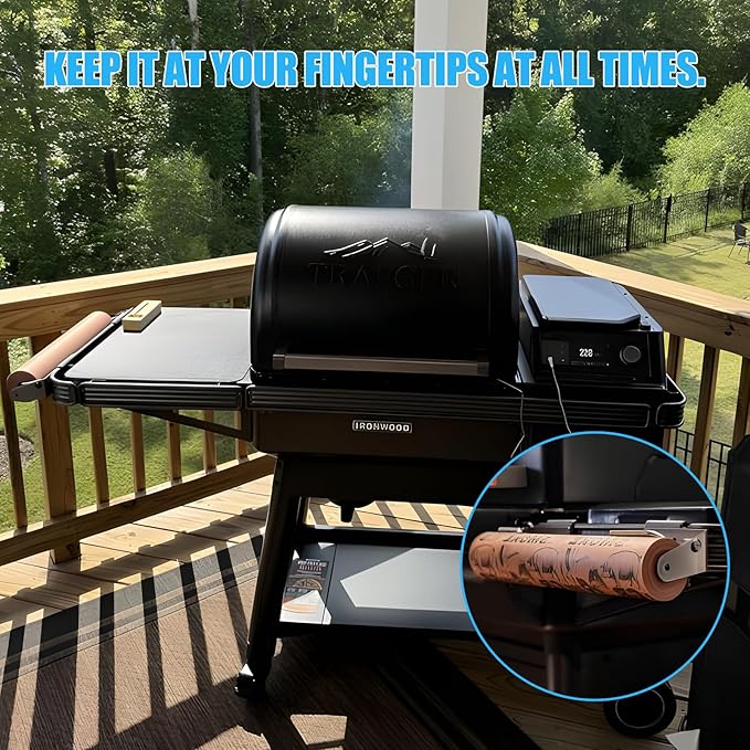 LS'BABQ Adjustable Paper Towels Holder for Traeger Grills P.A.L. Pop-and-Lock Roll Rack,Grill Accessories for BAC644 Butcher Paper Roll Holder