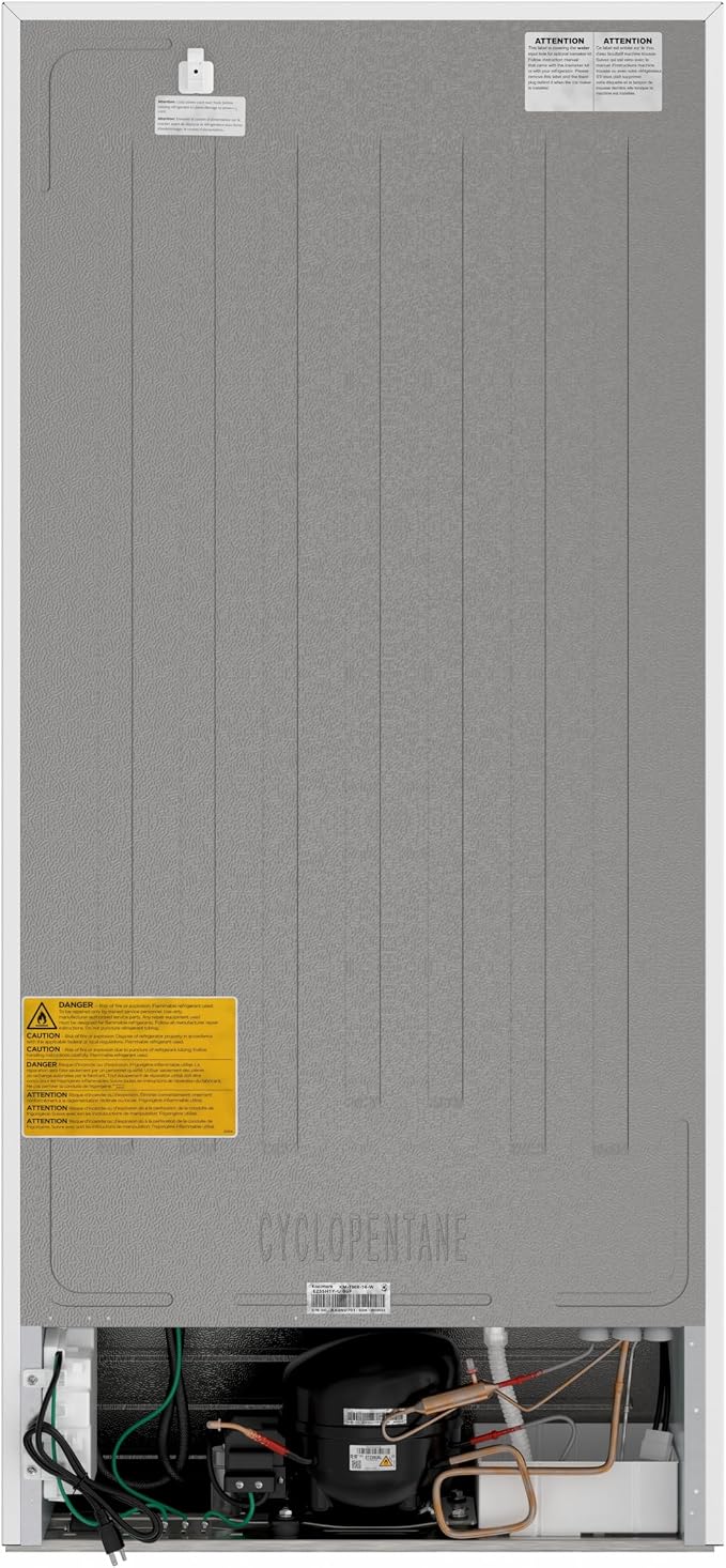 KoolMore 28 Inch 14 Cu Ft Top Freezer Refrigerator, White, Freestanding Full Size Fridge Freezer for Home Kitchen or Garage