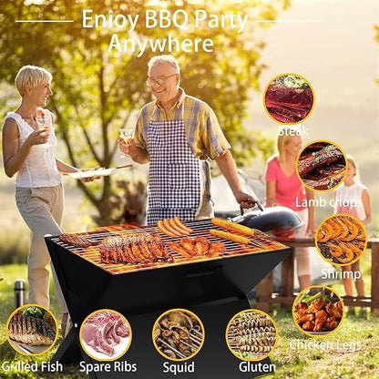 Foldable and Portable Outdoor Folding Charcoal Grill Portable Barbecue Lightweight Table For Camping Heat Resistant