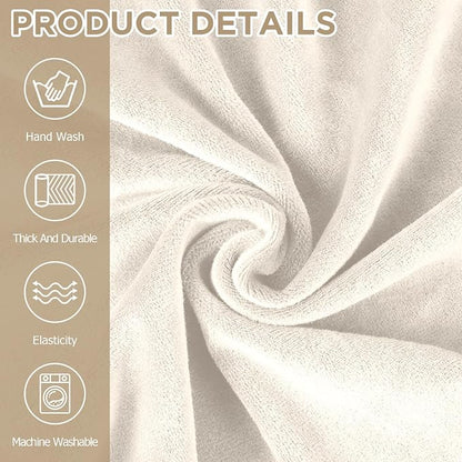 Peryiter 2 Pcs Couch and Loveseat Sofa Covers,Beige,Velvet | Armchair Covers for Living Room, Sofa Cushion Slipcover 2/3 Seater, Furniture Protector, Polyester and Spandex, Washable