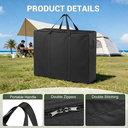 Folding Camping Kitchen Table Storage Bag for GCI-600D Table Bag | 600D Waterproof Cook Station Carry Bag for Folding Picnic/Camp Tables with Durable Zipper, 35 L x 6" W x 22" H