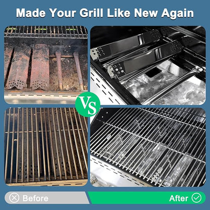 Grill Replacement Parts for Nexgrill 720-0830H, Nexgrill 720-0783E 720-0783EH, Grill Heat Plates, Burner Tubes and Igniter, Grill Grates for Home Depot Nexgrill 4 Burner 720-0830H
