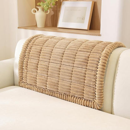 OstepDecor Couch Cover for Dogs, Washable Non Slip Sofa Cover for Pets | Soft Couch Covers for Sofa, Loveseat and Sectional, Furniture Protector Against Pet Hair & Dirt (35.4" x 35.4", Khaki)
