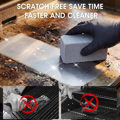 XUDAKAIXIN Grill Cleaning Bricks, Pumice Griddle Cleaning Stone Removing Stains for Grill,Plattop Griddle,Sink,Cookwares,Floor,Countertop(4-Pack Pumice Stones)