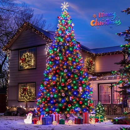 JMEXSUSS 800 LED Multicolor Christmas String Lights Outdoor Plug in | 272ft, 8 Modes, Remote Control, Waterproof Christmas Lights, LED Christmas Tree Lights for Indoor Tree Xmas Decor
