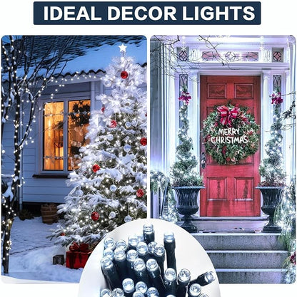 SyouHome Solar String Lights Outdoor, 6 Pack 600 LED Solar Christmas Lights | 236FT, 8 Modes, Auto ON/OFF, Memory Function, White Waterproof Outdoor Light for Garden, Patio, Balcony, Christmas Decor