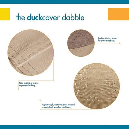DUCKCOVERS Elegant Water-Resistant 108 Inch Round Patio Table & Chair Set Cover, Outdoor Table and Chair Cover