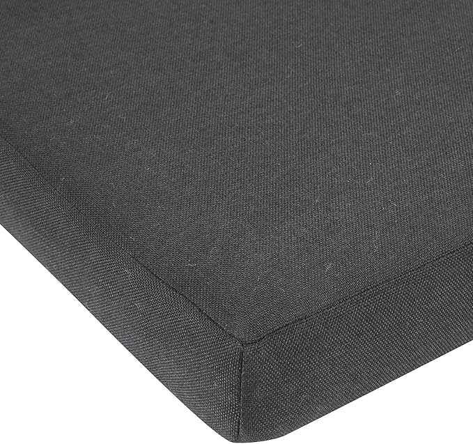 3" Solid Outdoor Lounge Chair Cushion, 74 x 22.5 inch Weather Resistant Chaise Lounge Cushion with 6 Ties for Patio Pool Furniture