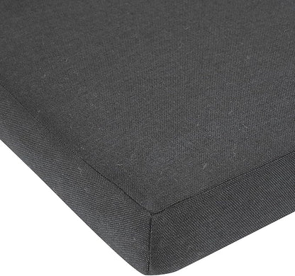 3" Solid Outdoor Lounge Chair Cushion, 74 x 22.5 inch Weather Resistant Chaise Lounge Cushion with 6 Ties for Patio Pool Furniture