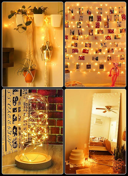 Minetom Fairy Lights Battery Operated with Remote, 66FT 200LED String Light | Waterproof Starry Twinkle Lights for Christmas Home Bedroom Wedding DIY Party Indoor Outdoor Decor