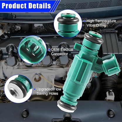 Fuel Injectors Set of 4 for Nissan Sentra 1.8L L4 2003-2006 – Direct Replacement 0280156159 16600-4Z800 FJ678